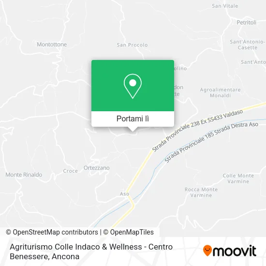 Mappa Agriturismo Colle Indaco & Wellness - Centro Benessere