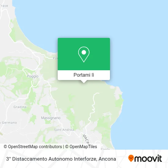 Mappa 3° Distaccamento Autonomo Interforze