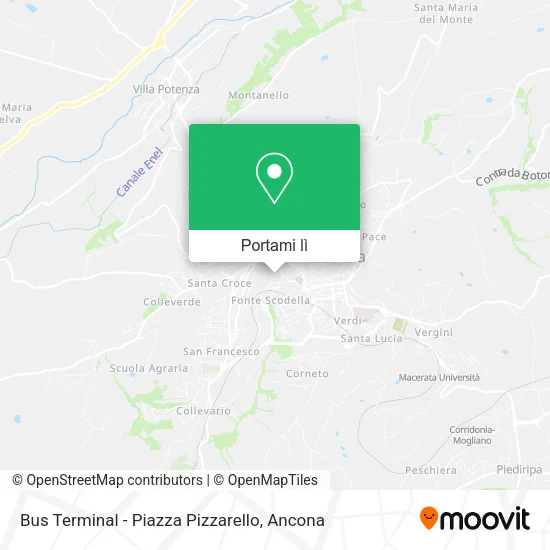 Mappa Bus Terminal - Piazza Pizzarello