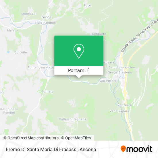 Mappa Eremo Di Santa Maria Di Frasassi