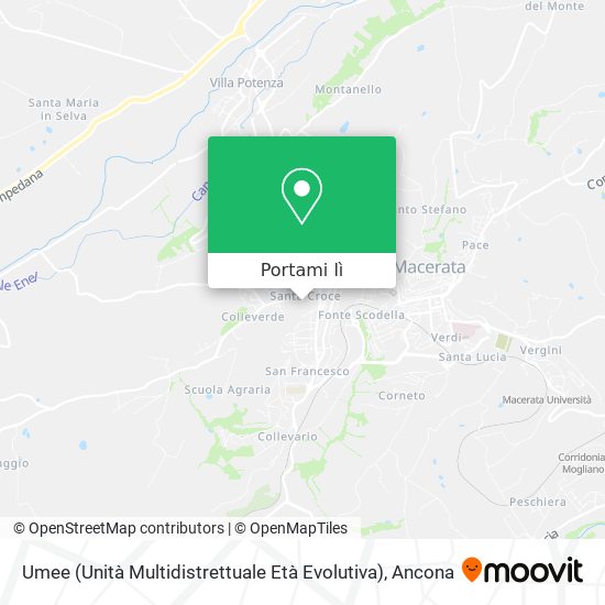 Mappa Umee (Unità Multidistrettuale Età Evolutiva)