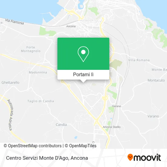 Mappa Centro Servizi Monte D'Ago