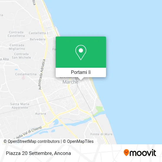 Mappa Piazza 20 Settembre