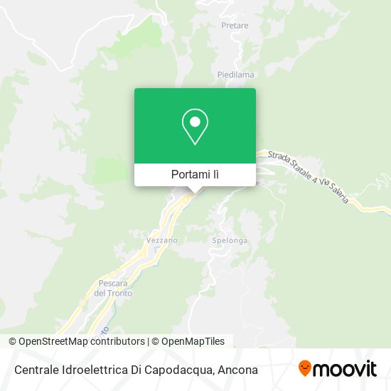 Mappa Centrale Idroelettrica Di Capodacqua