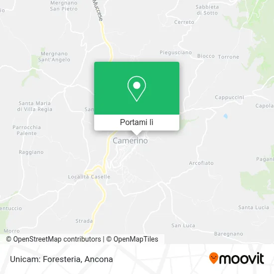 Mappa Unicam: Foresteria
