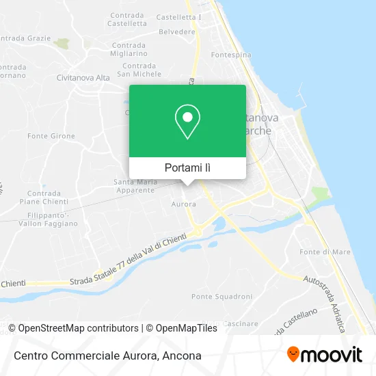 Mappa Centro Commerciale Aurora