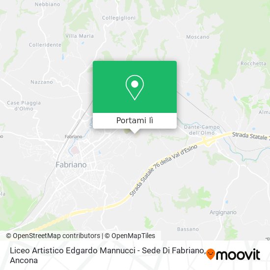 Mappa Liceo Artistico Edgardo Mannucci - Sede Di Fabriano