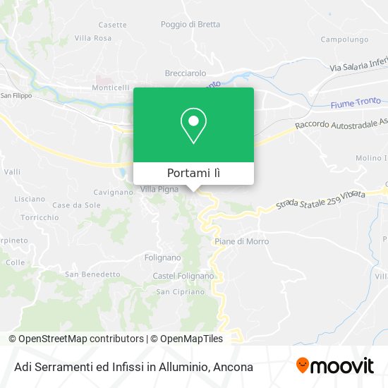 Mappa Adi Serramenti ed Infissi in Alluminio