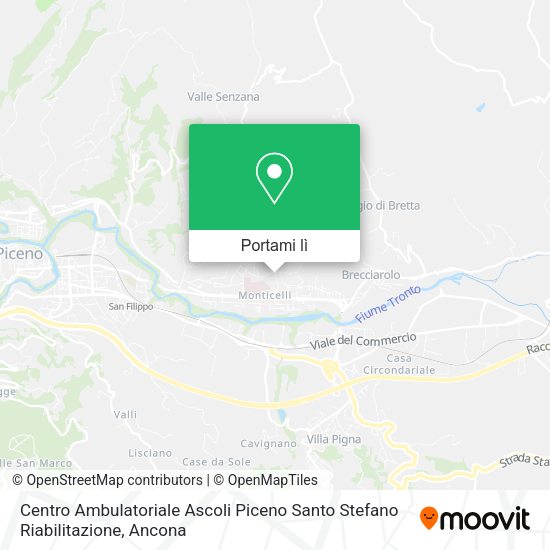 Mappa Centro Ambulatoriale Ascoli Piceno Santo Stefano Riabilitazione