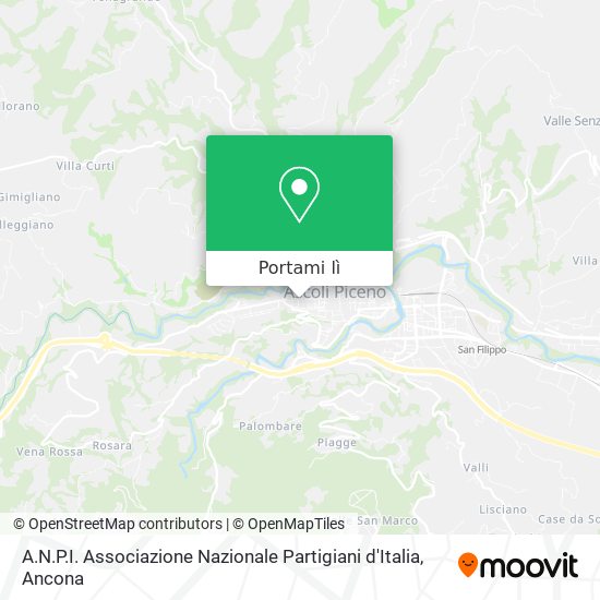Mappa A.N.P.I. Associazione Nazionale Partigiani d'Italia