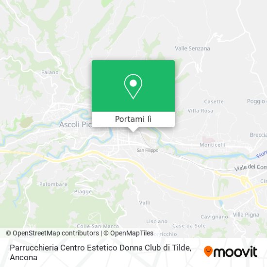 Mappa Parrucchieria Centro Estetico Donna Club di Tilde