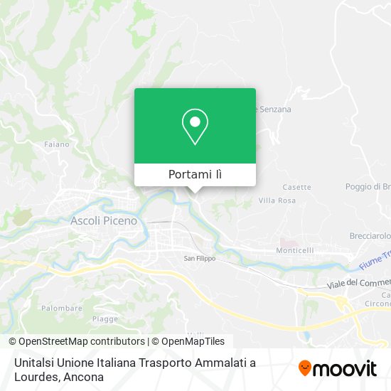 Mappa Unitalsi Unione Italiana Trasporto Ammalati a Lourdes