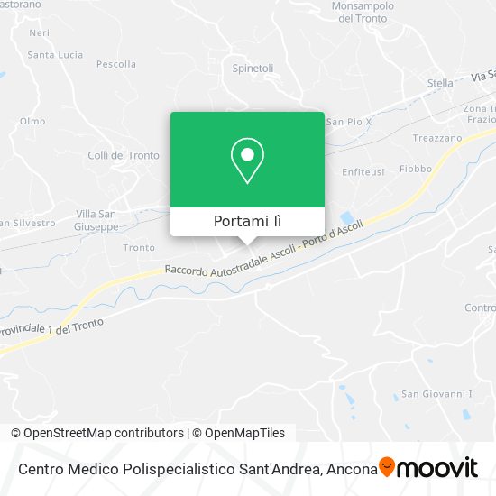 Mappa Centro Medico Polispecialistico Sant'Andrea