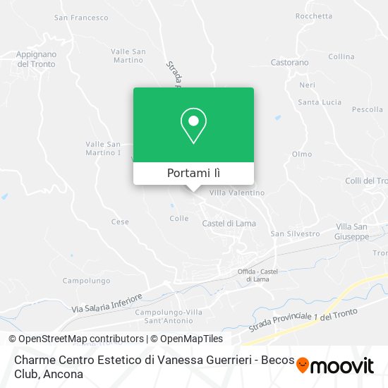 Mappa Charme Centro Estetico di Vanessa Guerrieri - Becos Club