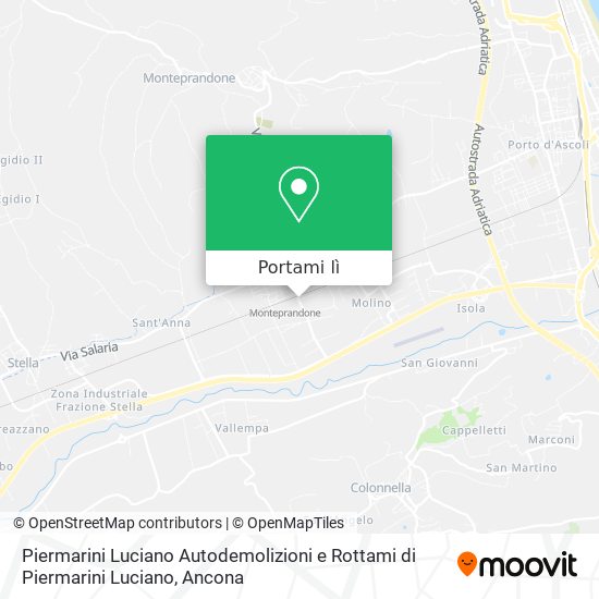 Mappa Piermarini Luciano Autodemolizioni e Rottami di Piermarini Luciano