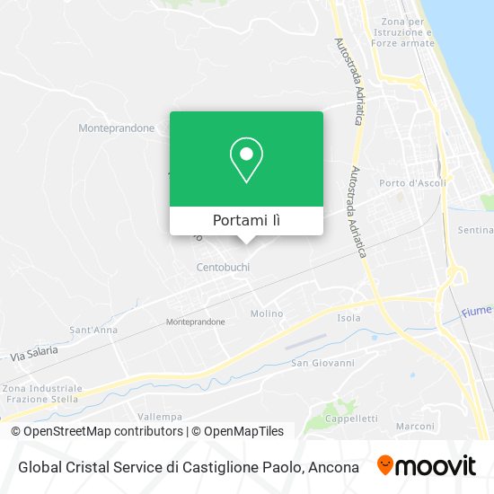 Mappa Global Cristal Service di Castiglione Paolo