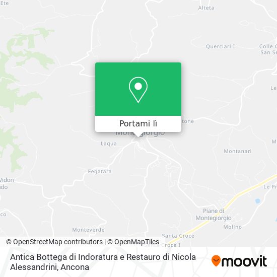 Mappa Antica Bottega di Indoratura e Restauro di Nicola Alessandrini