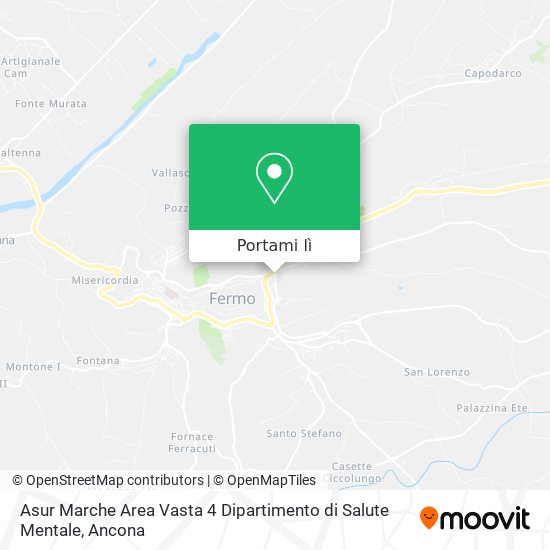 Mappa Asur Marche Area Vasta 4 Dipartimento di Salute Mentale