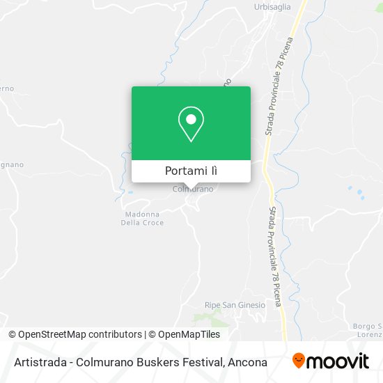 Mappa Artistrada - Colmurano Buskers Festival