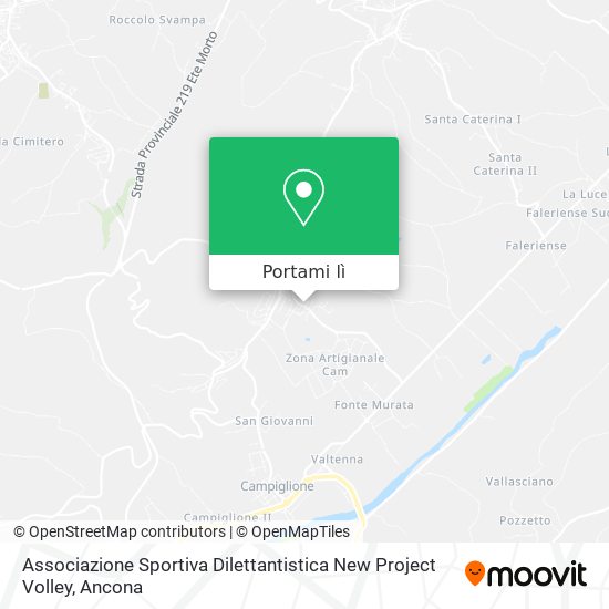 Mappa Associazione Sportiva Dilettantistica New Project Volley