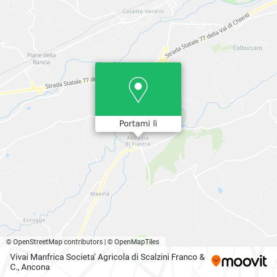 Mappa Vivai Manfrica Societa' Agricola di Scalzini Franco & C.