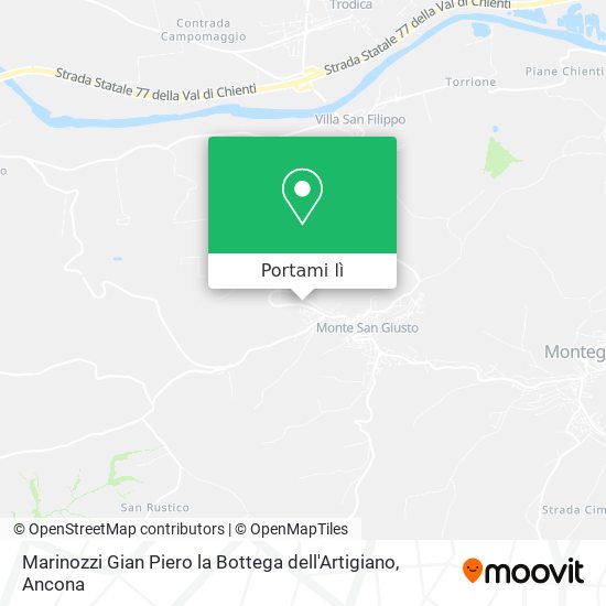 Mappa Marinozzi Gian Piero la Bottega dell'Artigiano