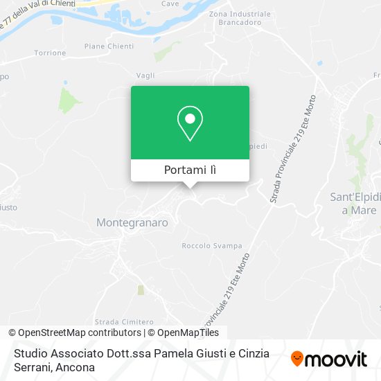Mappa Studio Associato Dott.ssa Pamela Giusti e Cinzia Serrani
