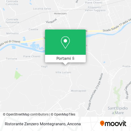 Mappa Ristorante Zenzero Montegranaro