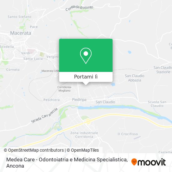 Mappa Medea Care - Odontoiatria e Medicina Specialistica