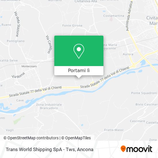 Mappa Trans World Shipping SpA - Tws