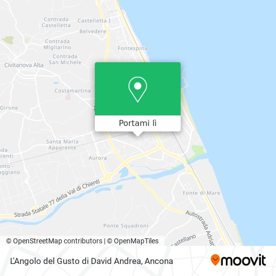 Mappa L'Angolo del Gusto di David Andrea