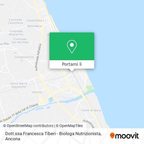 Mappa Dott.ssa Francesca Tiberi - Biologa Nutrizionista