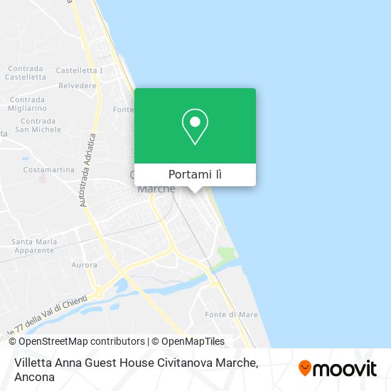 Mappa Villetta Anna Guest House Civitanova Marche