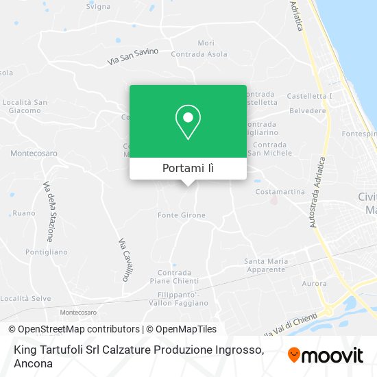 Mappa King Tartufoli Srl Calzature Produzione Ingrosso