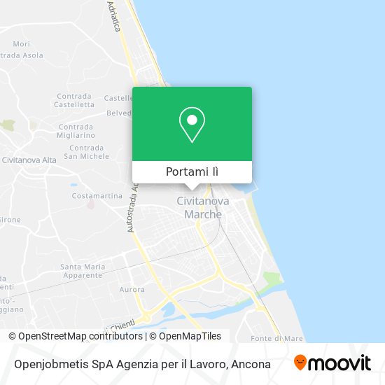 Mappa Openjobmetis SpA Agenzia per il Lavoro