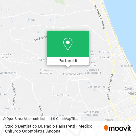 Mappa Studio Dentistico Dr. Paolo Passaretti - Medico Chirurgo Odontoiatra