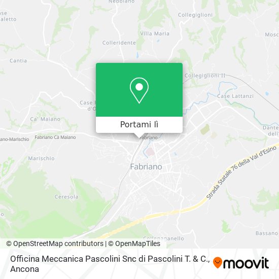 Mappa Officina Meccanica Pascolini Snc di Pascolini T. & C.