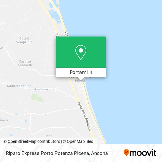 Mappa Riparo Express Porto Potenza Picena