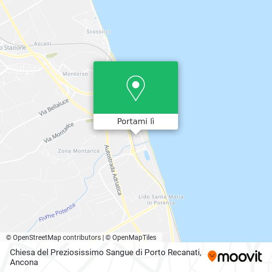 Mappa Chiesa del Preziosissimo Sangue di Porto Recanati