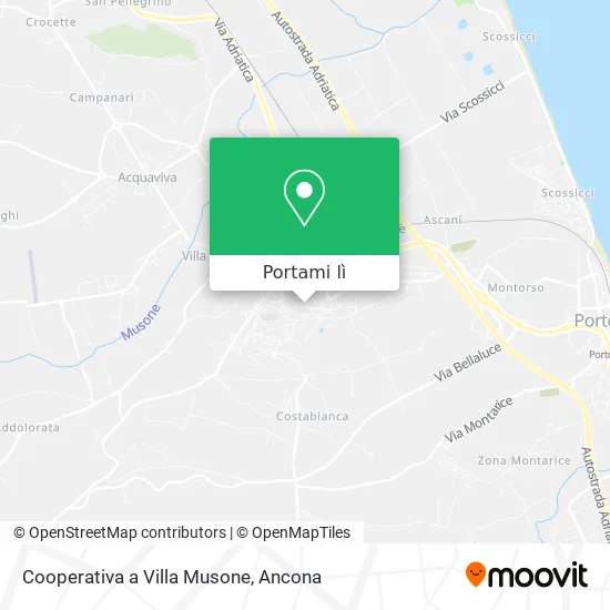 Mappa Cooperativa a Villa Musone
