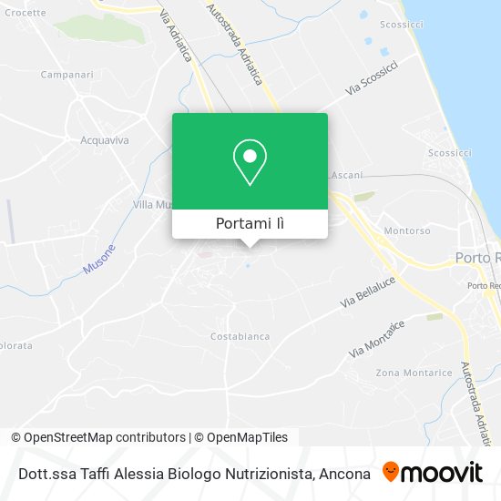 Mappa Dott.ssa Taffi Alessia Biologo Nutrizionista