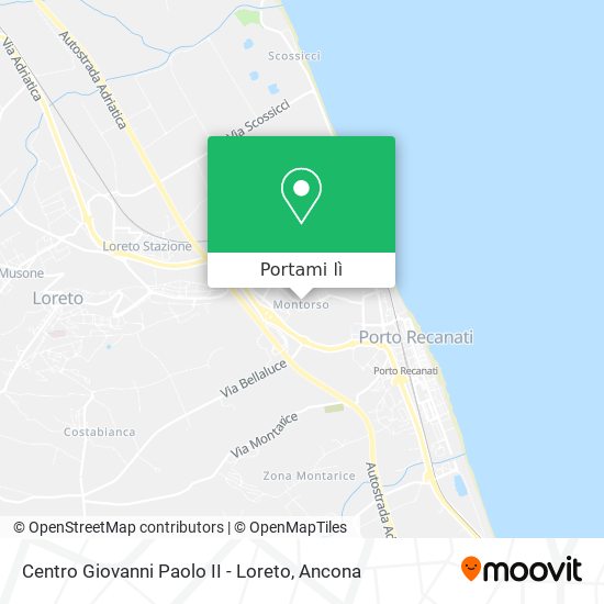 Mappa Centro Giovanni Paolo II - Loreto