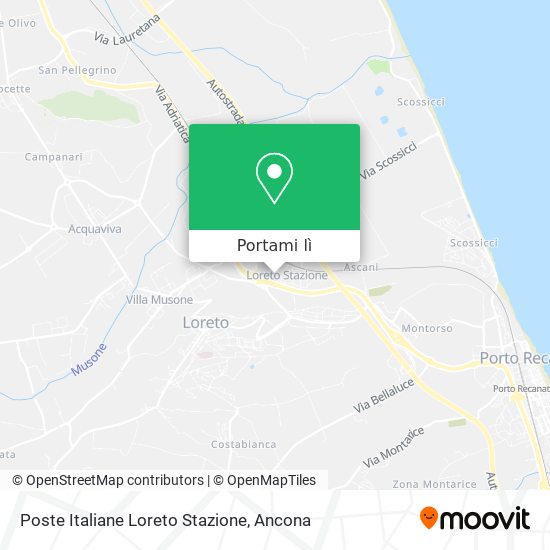 Mappa Poste Italiane Loreto Stazione
