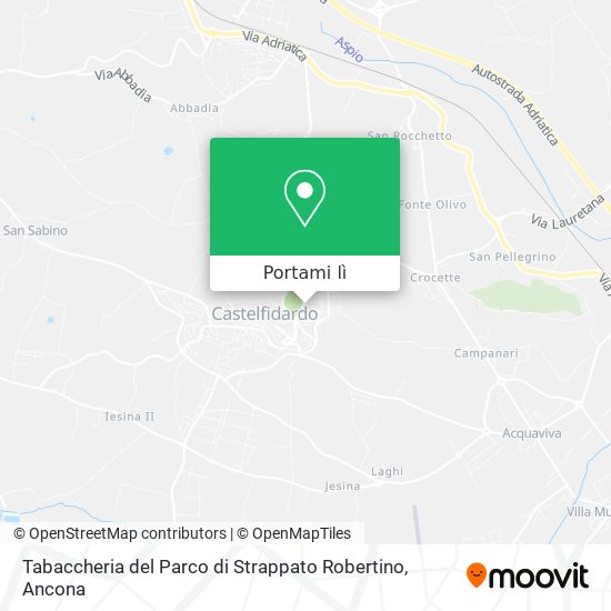 Mappa Tabaccheria del Parco di Strappato Robertino