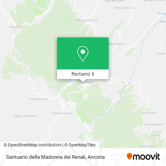 Mappa Santuario della Madonna dei Renali