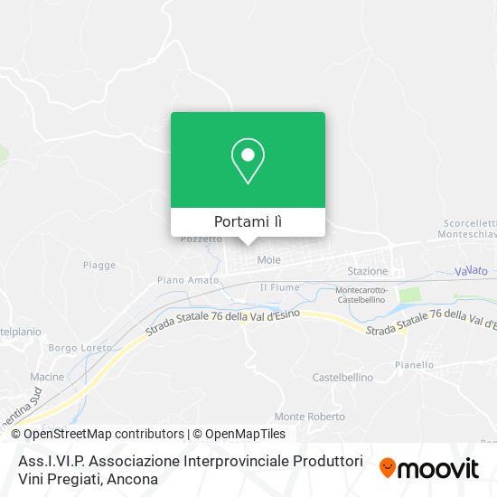 Mappa Ass.I.VI.P. Associazione Interprovinciale Produttori Vini Pregiati