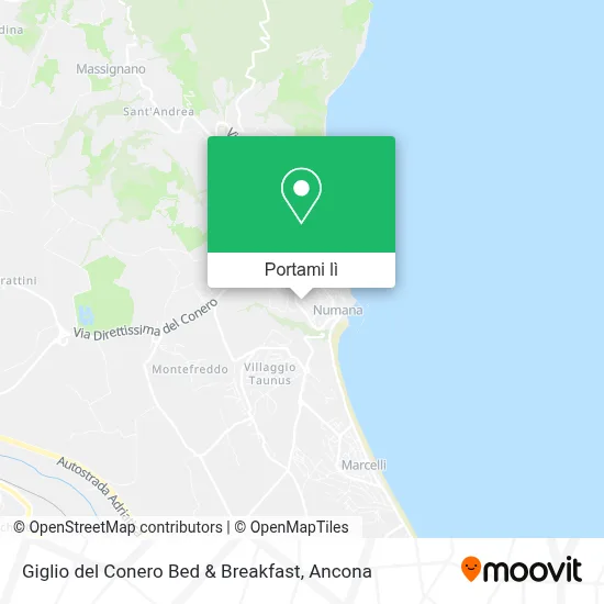 Mappa Giglio del Conero Bed & Breakfast