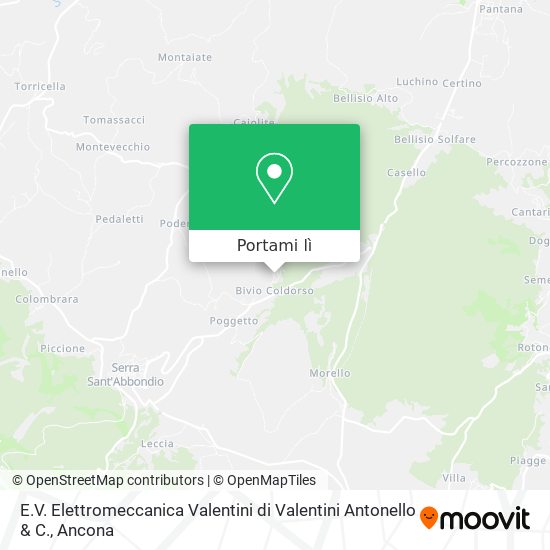 Mappa E.V. Elettromeccanica Valentini di Valentini Antonello & C.