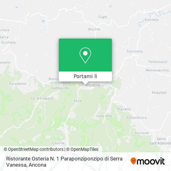 Mappa Ristorante Osteria N. 1 Paraponziponzipo di Serra Vanessa