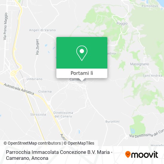 Mappa Parrocchia Immacolata Concezione B.V. Maria - Camerano